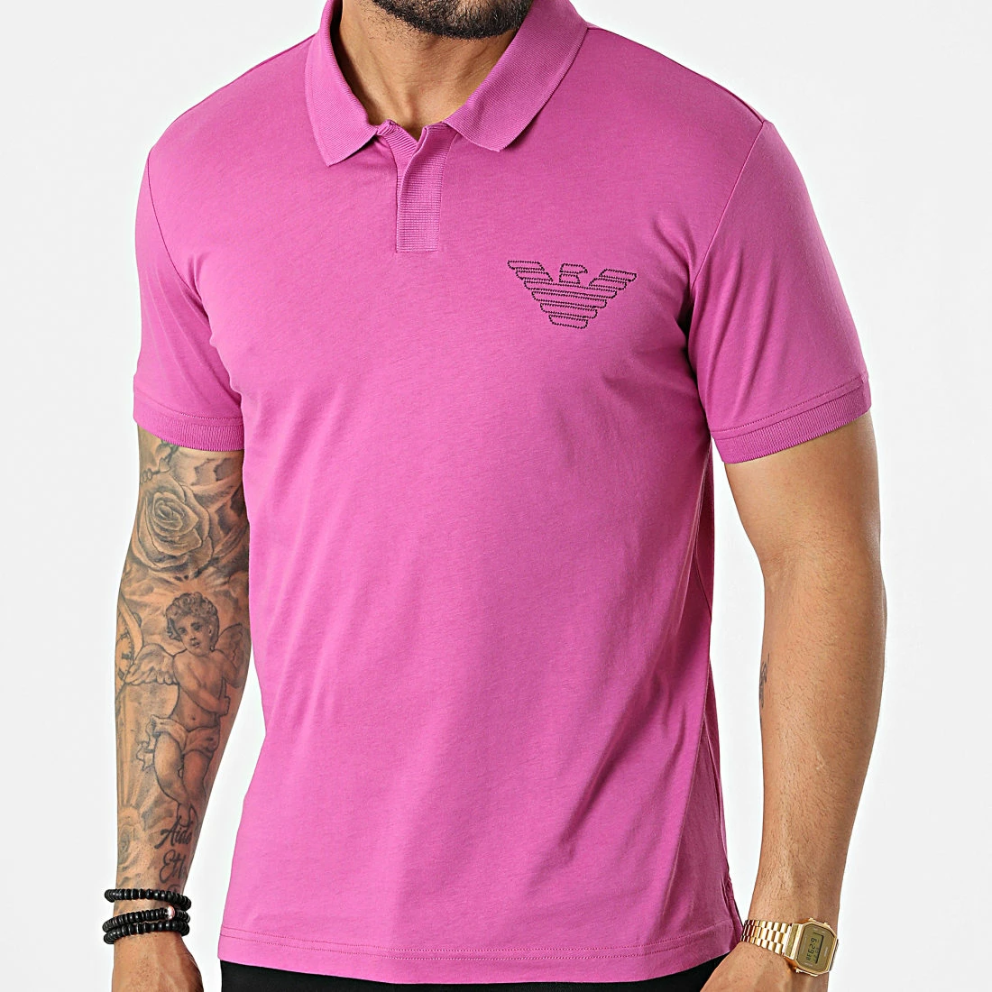 Sortie 🔔 Polo Manches Courtes 211854 Violet de Emporio Armani 💯 1 Sortie 🔔 Polo Manches Courtes 211854 Violet de Emporio Armani 💯