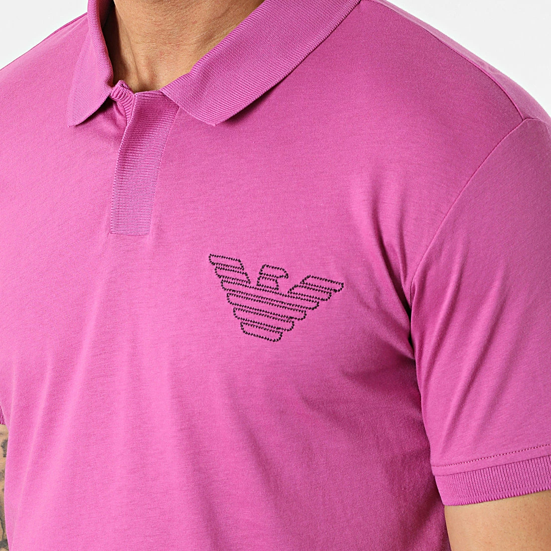 Sortie 🔔 Polo Manches Courtes 211854 Violet de Emporio Armani 💯 2 Sortie 🔔 Polo Manches Courtes 211854 Violet de Emporio Armani 💯 – Image 2