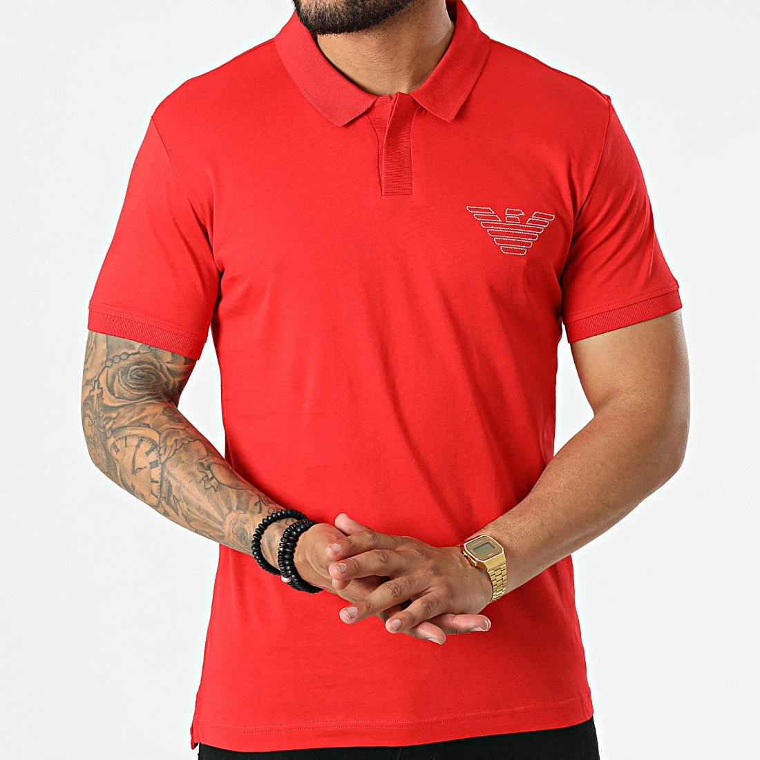 Meilleur prix 🔥 Polo Manches Courtes 211854 Rouge de Emporio Armani 🎁 3 Meilleur prix 🔥 Polo Manches Courtes 211854 Rouge de Emporio Armani 🎁 – Image 3