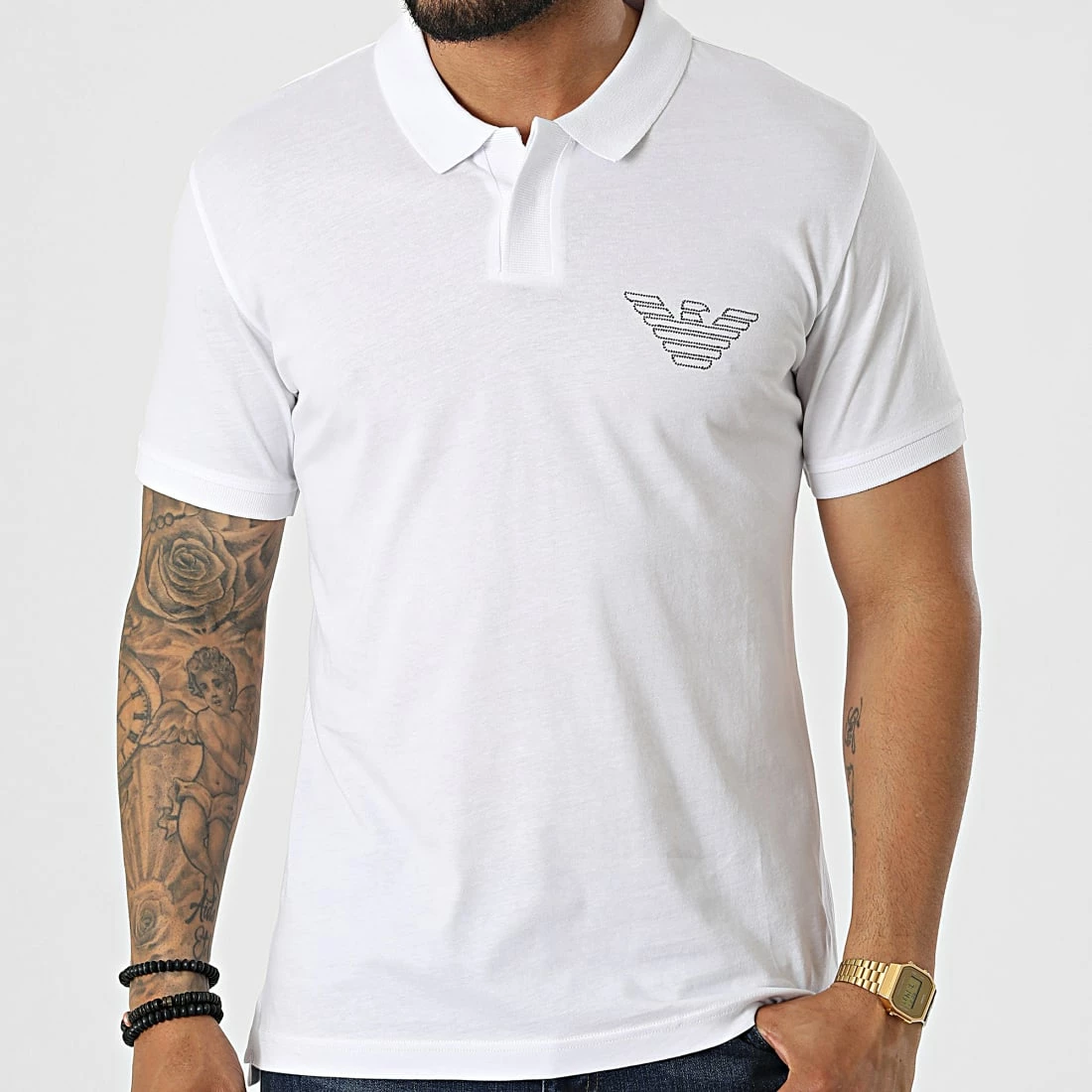 Budget 👏 Polo Manches Courtes 211854 Blanc de Emporio Armani 🔥 1 Budget 👏 Polo Manches Courtes 211854 Blanc de Emporio Armani 🔥