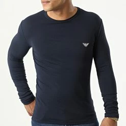 Top 10 ✨ Tee 👕 Shirt Manches Longues 111023 Bleu Marine de Emporio Armani 🌟 -Emporio Armani Soldes Boutique emporio armani 322430 111023 2R512 00135 20220614T152151 03