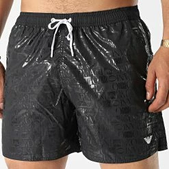 Promo 😉 Short De Bain 211740-2R430 Noir de Emporio Armani 🎁