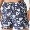 Coupon 😉 Short De Bain 211740-2R481 Bleu Marine Blanc de Emporio Armani 👏