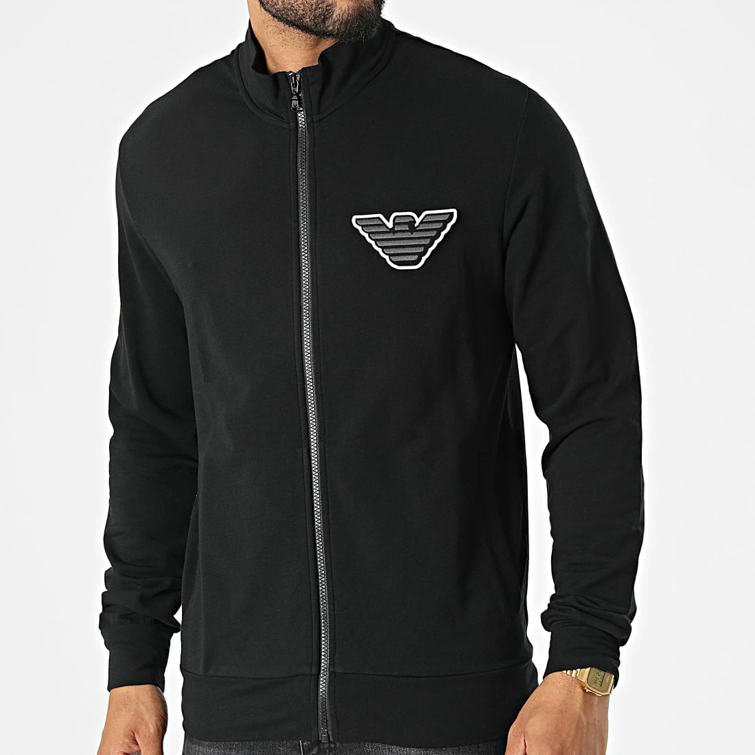 Meilleur prix 🔥 Veste Zippée 111532 Noir de Emporio Armani 🎁 3 Meilleur prix 🔥 Veste Zippée 111532 Noir de Emporio Armani 🎁 – Image 3