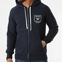 Le moins cher 😍 Sweat Zippé Capuche 111835-2R571 Bleu Marine de Emporio Armani 🥰 -Emporio Armani Soldes Boutique emporio armani 322493 111835 2R571 00135 20220623T161030 03