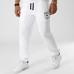 Nouveau 🛒 Pantalon Jogging 111690 Blanc de Emporio Armani ⭐