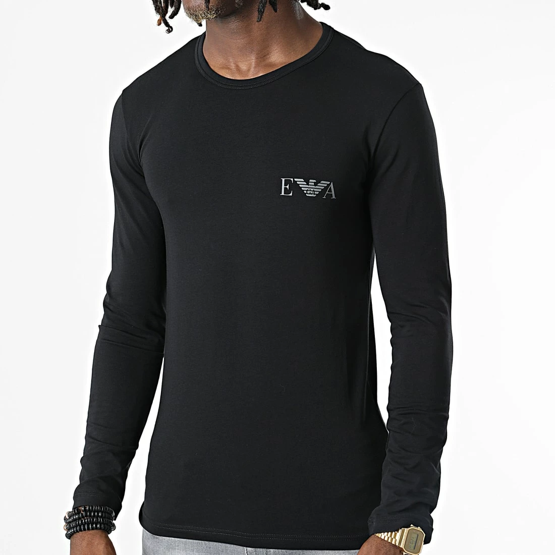 De gros ❤️ Tee 👕 Shirt Manches Longues 111023 2F715 Noir de Emporio Armani 👏 3 De gros ❤️ Tee 👕 Shirt Manches Longues 111023 2F715 Noir de Emporio Armani 👏 – Image 3