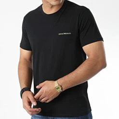 Bon marché ❤️ Lot De 2 Tee 👕 Shirts 111267 2F717 Noir de Emporio Armani 👍 -Emporio Armani Soldes Boutique emporio armani 325507 111267 2F717 07320 20220705T074439 03