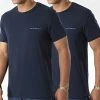 Grosses soldes ⌛ Lot De 2 Tee 👕 Shirts 111267 2F717 Noir de Emporio Armani 🎁