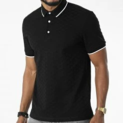 Remise ⭐ Polo Manches Courtes 8N1FP0-1JHWZ Noir de Emporio Armani 🤩