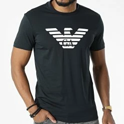 Meilleure vente 🥰 Tee 👕 Shirt 8N1TN5-1JPZZ Vert Foncé de Emporio Armani 🤩