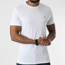 Meilleure vente ⭐ Tee 👚 Shirt 8N1TQ6-1JRGZ Blanc de Emporio Armani 😍 -Emporio Armani Soldes Boutique emporio armani 326109 8N1TQ6 1JRGZ 0100 20220707T161346 03