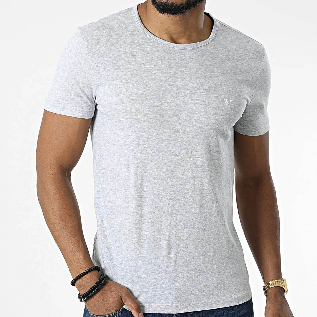 Meilleure affaire ✔️ Lot De 2 Tee 👕 Shirts 111647-CC722 Gris Chiné Noir de Emporio Armani 🔔 5 Meilleure affaire ✔️ Lot De 2 Tee 👕 Shirts 111647-CC722 Gris Chiné Noir de Emporio Armani 🔔 – Image 5