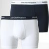 Remise ⭐ Lot De 2 Boxers 111268 CC717 Blanc Bleu Marine de Emporio Armani 👏
