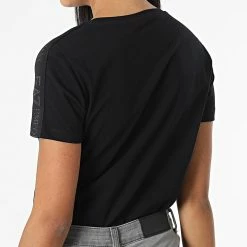 De gros 🌟 Tee 👚 Shirt Femme A Bandes 6LTT18 Noir de Emporio Armani 🧨 -Emporio Armani Soldes Boutique emporio armani 330109 6LTT18 TJJLZ 1200 20220811T154903 04