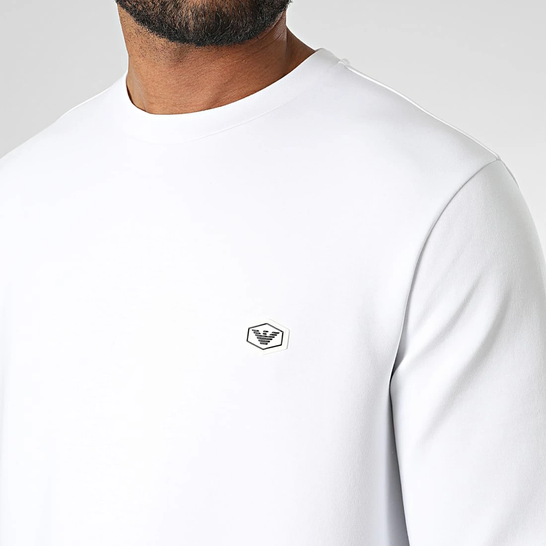 Le moins cher 👏 Sweat Crewneck 8N1MD1-1JHSZ Blanc de Emporio Armani 👏 2 Le moins cher 👏 Sweat Crewneck 8N1MD1-1JHSZ Blanc de Emporio Armani 👏 – Image 2