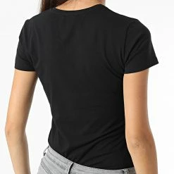 Sortie 👏 Tee 👕 Shirt Femme Col V 163321-2F227 Noir de Emporio Armani ✔️ -Emporio Armani Soldes Boutique emporio armani 332927 163321 2F227 00020 20220823T145012 04
