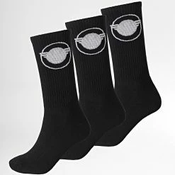 Vente flash 🥰 Lot De 3 Paires De Chaussettes 303133 Noir de Emporio Armani 😉