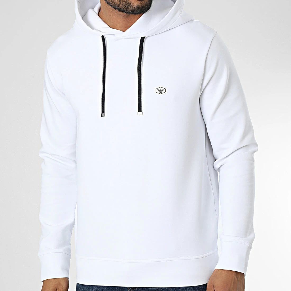 Sortie 👏 Sweat Capuche 8N1MD0-1JHSZ Blanc de Emporio Armani 🔔 1 Sortie 👏 Sweat Capuche 8N1MD0-1JHSZ Blanc de Emporio Armani 🔔