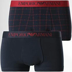 Coupon 💯 Lot De 2 Boxers 111210-2F504 Bleu Marine de Emporio Armani 🔔