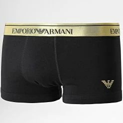 Sortie 😀 Boxer 111389 Noir Doré de Emporio Armani 🧨