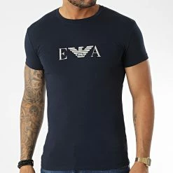 Meilleure affaire ✨ Tee 👕 Shirt 111035 Bleu Marine de Emporio Armani ✨