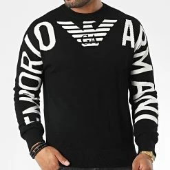 Le moins cher 🥰 Pull 6L1MXV Noir de Emporio Armani 👏