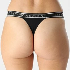 Promo 🤩 Lot De 2 Strings Femme 164522 Noir de Emporio Armani 🔔 -Emporio Armani Soldes Boutique emporio armani 340412 164522 2F519 19321 20221122T111435 04