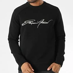 Acheter ✔️ Sweat Crewneck 6L1MP3 Noir de Emporio Armani 🥰