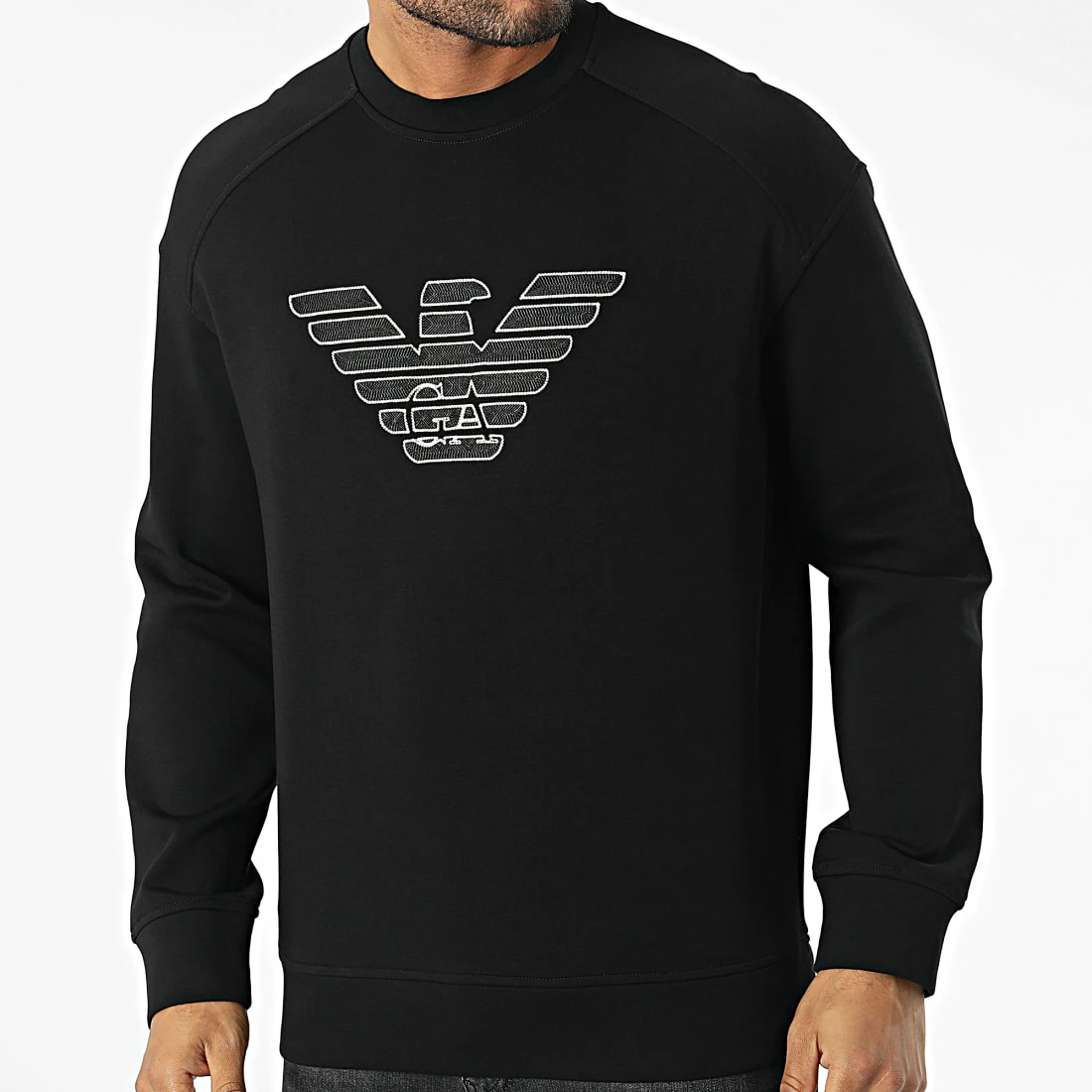 Remise 🛒 Sweat Crewneck Large 6L1ML8 Noir de Emporio Armani ⭐ 1 Remise 🛒 Sweat Crewneck Large 6L1ML8 Noir de Emporio Armani ⭐