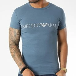 De gros ⭐ Tee 👚 Shirt 111035 Bleu Clair de Emporio Armani 💯 -Emporio Armani Soldes Boutique emporio armani 340477 111035 2F720 11339 20221020T143242 03