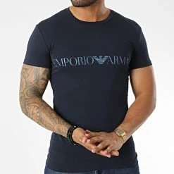 Meilleure affaire ⌛ Tee 👚 Shirt 111035 Bleu Marine de Emporio Armani ✨