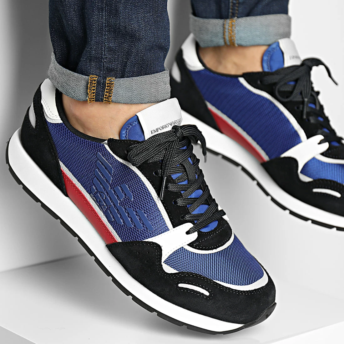 Tout neuf 😉 Baskets X4X537 XM678 Navy Bluet Off White Red de Emporio Armani 🥰 1 Tout neuf 😉 Baskets X4X537 XM678 Navy Bluet Off White Red de Emporio Armani 🥰