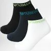 Budget 🛒 Lot De 3 Paires De Chaussettes 300038 Blanc Noir de Emporio Armani ⭐