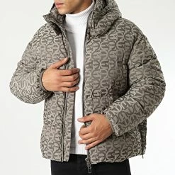 Coupon 😉 Doudoune Capuche 6L1BH2-1NLLZ Gris de Emporio Armani ⭐