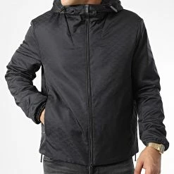 Sortie 🔥 Veste Zippée Capuche 8N1BN4 Noir de Emporio Armani 💯