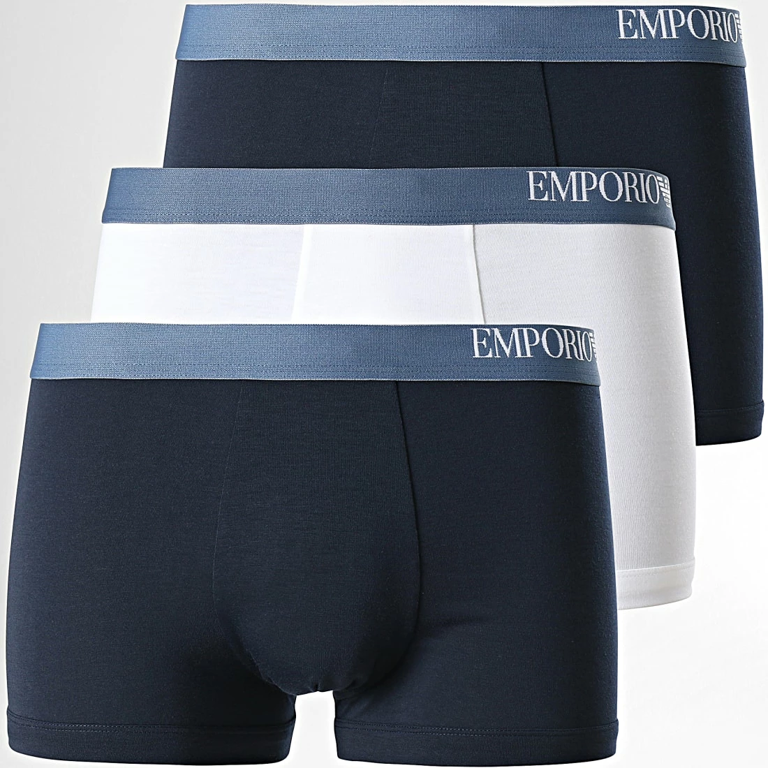 Sortie ⭐ Lot De 3 Boxers 111357 2F728 Bleu Marine Blanc de Emporio Armani 👏 1 Sortie ⭐ Lot De 3 Boxers 111357 2F728 Bleu Marine Blanc de Emporio Armani 👏